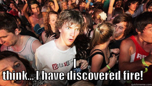  I THINK... I HAVE DISCOVERED FIRE!   Sudden Clarity Clarence