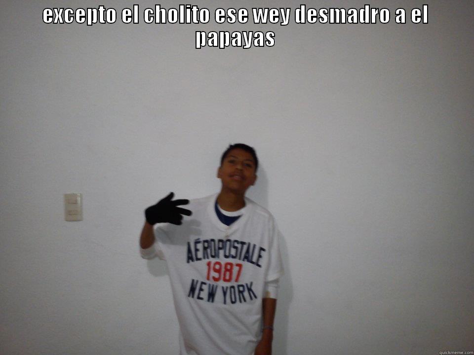 EXCEPTO EL CHOLITO ESE WEY DESMADRO A EL PAPAYAS  Misc