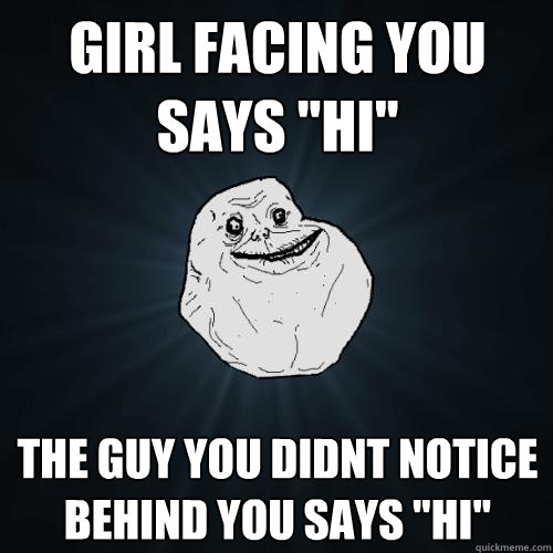 Girl facing you says 