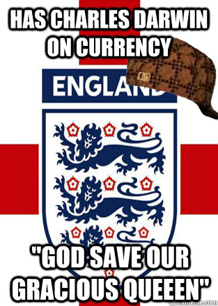 Has Charles Darwin on currency 