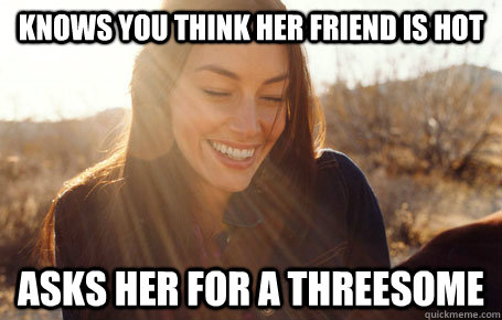 Knows you think her friend is hot asks her for a threesome  Awesome Girlfriend Alice