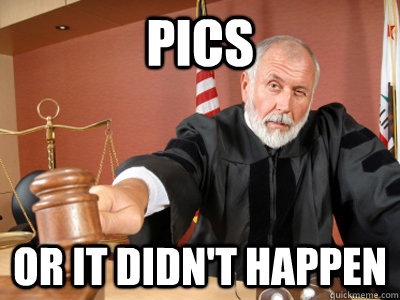 PICS OR IT DIDN'T HAPPEN  Judge