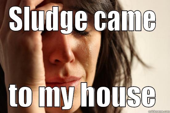 SLUDGE CAME TO MY HOUSE First World Problems