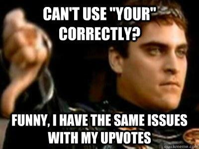 Can't use 
