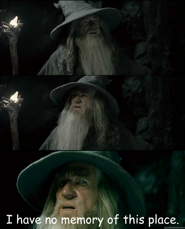  I have no memory of this place.  Gandalf und das Spanischstudium