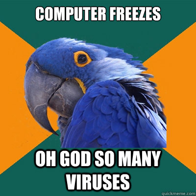 Computer FREEZES OH GOD SO MANY VIRUSES  Paranoid Parrot