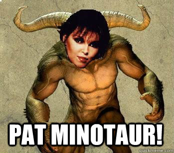 Pat minotaur!  minotaur