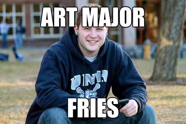 Art Major Fries  Successful College Senior