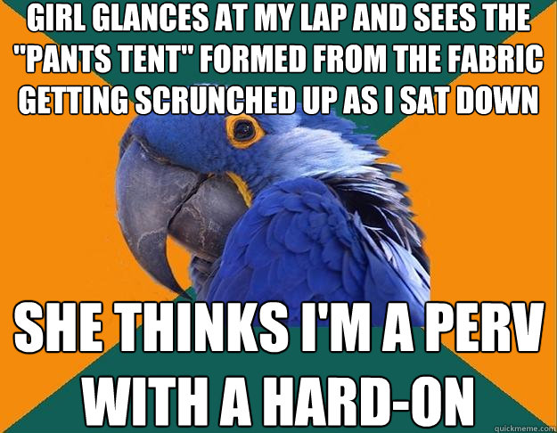 girl glances at my lap and sees the 