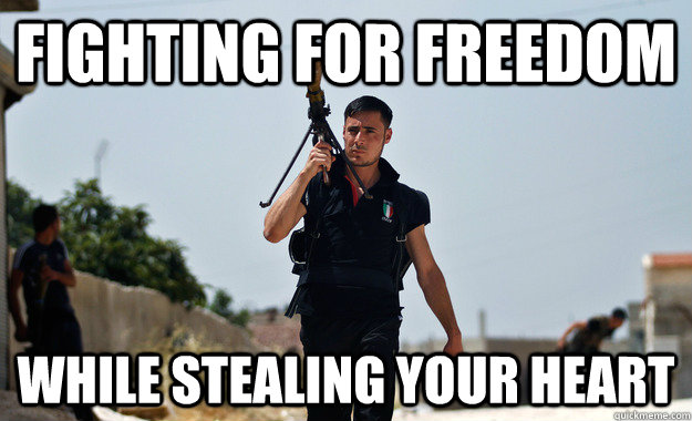 Fighting for Freedom While stealing your heart  Ridiculously Photogenic Syrian Rebel