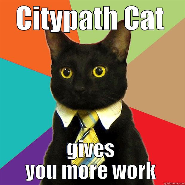CITYPATH CAT GIVES YOU MORE WORK Business Cat