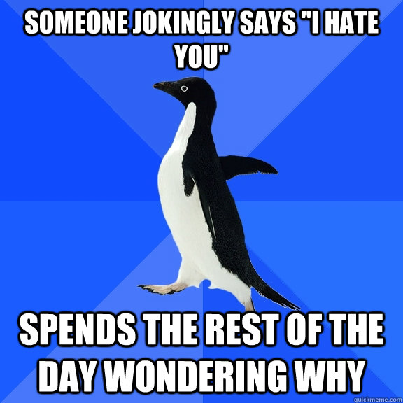 someone jokingly says 