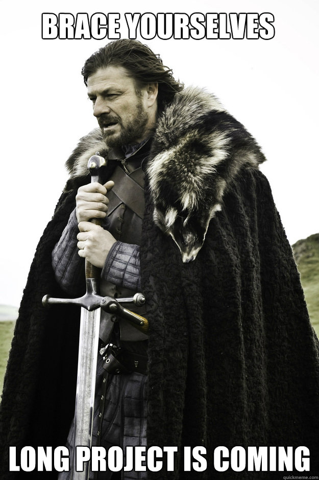 Brace yourselves long project is coming - Brace yourselves long project is coming  presentation meme