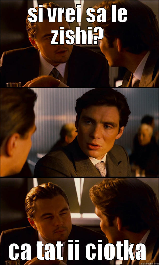 SI VREI SA LE ZISHI? CA TAT II CIOTKA Inception