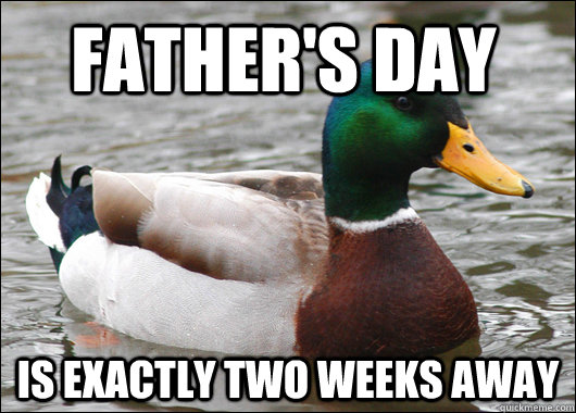 Father's Day is exactly two weeks away  Actual Advice Mallard