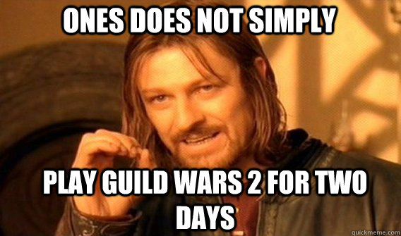 Ones does not simply play guild wars 2 for two days  Boromir