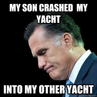 My son crashed  my yacht into my other yacht  