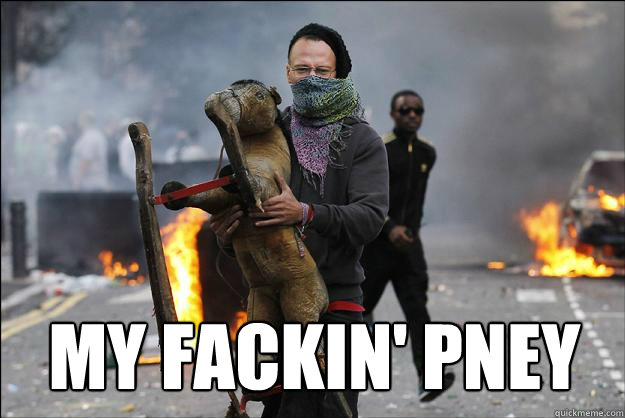 MY FACKIN' PNEY   Hipster Rioter