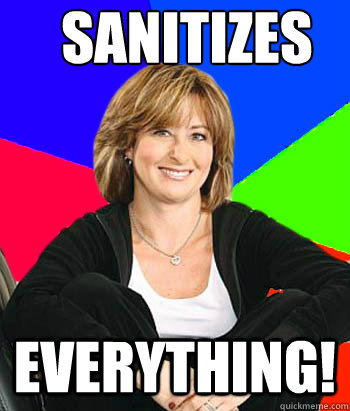 Sanitizes  Everything!  Sheltering Suburban Mom