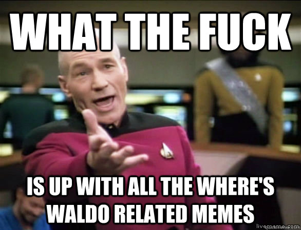 what the fuck is up with all the Where's Waldo related memes  Annoyed Picard HD