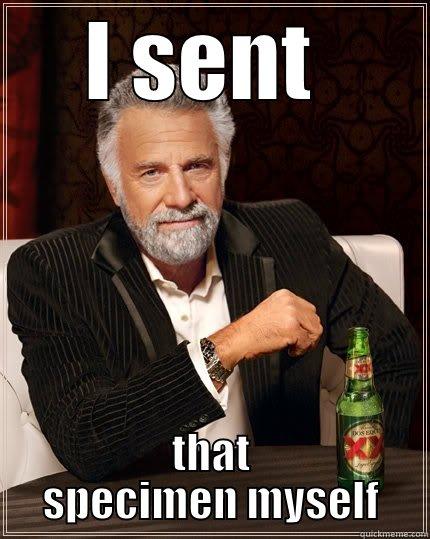 I SENT  THAT SPECIMEN MYSELF The Most Interesting Man In The World