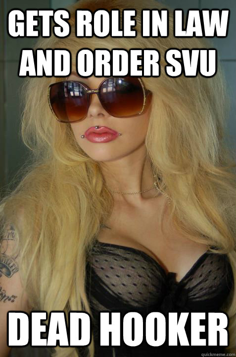 gets role in law and order SVU dead hooker  
