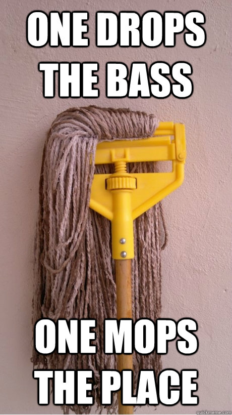 One drops the bass One mops the place - One drops the bass One mops the place  Skrillex Mop