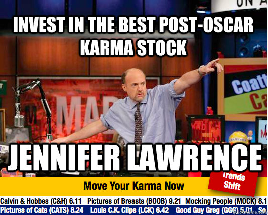 invest in the best post-oscar karma stock jennifer lawrence - invest in the best post-oscar karma stock jennifer lawrence  Mad Karma with Jim Cramer