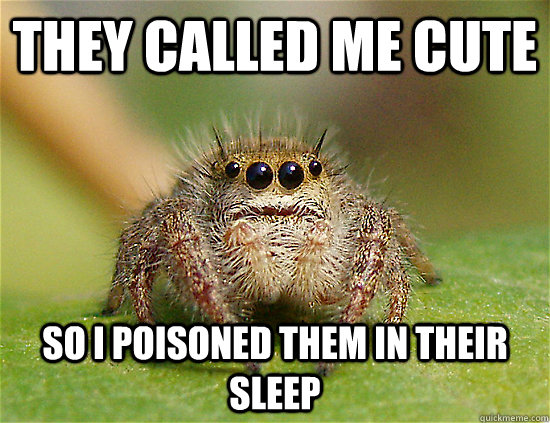They called me cute So I poisoned them in their sleep - They called me cute So I poisoned them in their sleep  Underestimated Spider