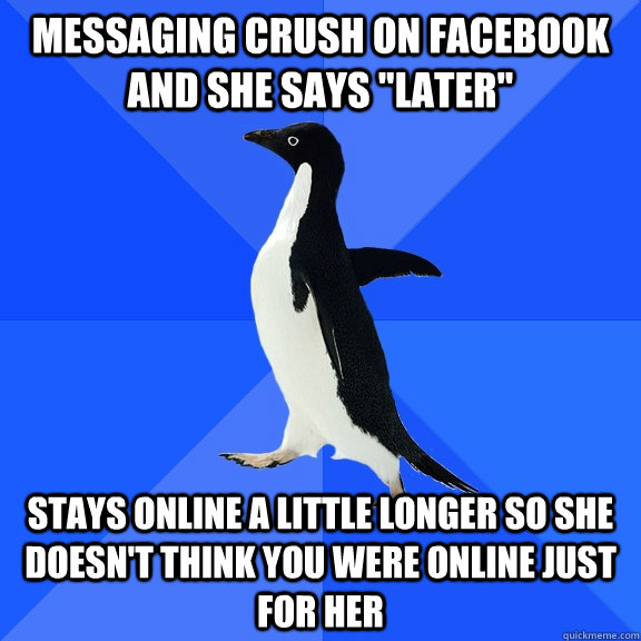 Messaging crush on Facebook and she says 