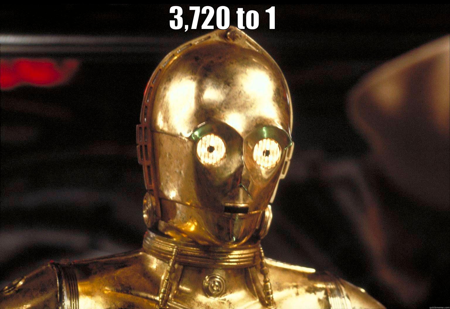 c3po odds - 3,720 TO 1   Misc