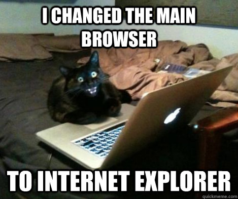 I changed the main browser to internet explorer  