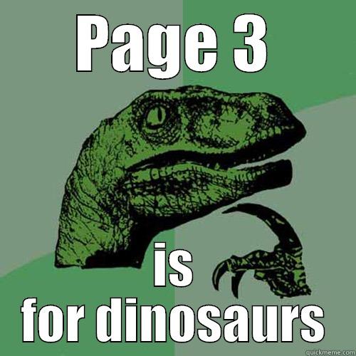 PAGE 3 IS FOR DINOSAURS Philosoraptor