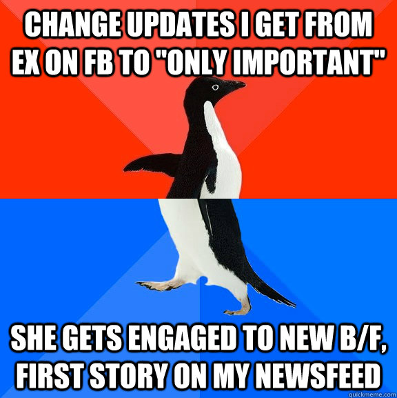 Change updates i get from ex on fb to 