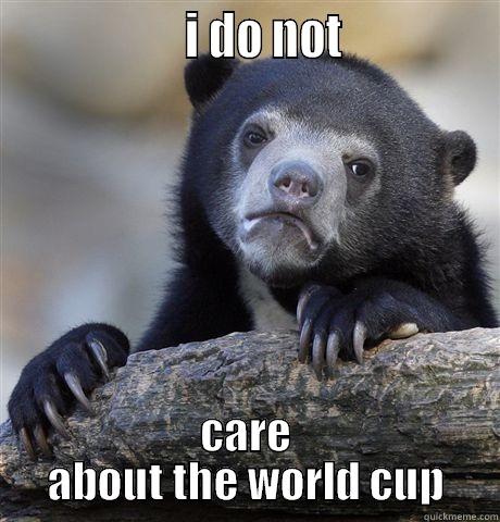                   I DO NOT               CARE ABOUT THE WORLD CUP Confession Bear