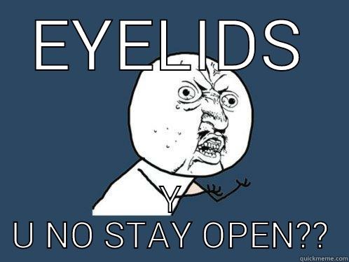 EYELIDS Y U NO STAY OPEN?? Y U No