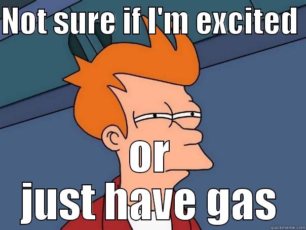 NOT SURE IF I'M EXCITED  OR JUST HAVE GAS Futurama Fry