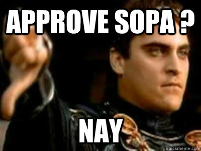 approve sopa ? Nay  Downvoting Roman
