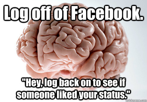 Log off of Facebook. 