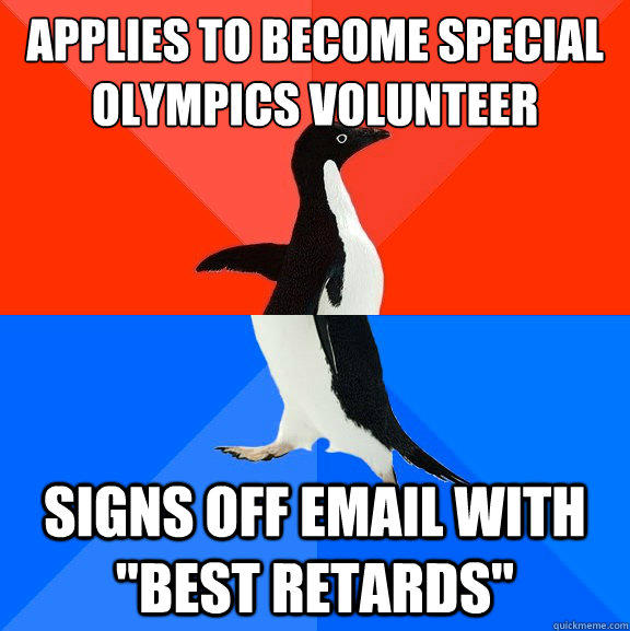 applies to become special olympics volunteer signs off email with 