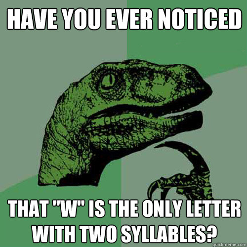 HAVE YOU EVER NOTICED THAT 
