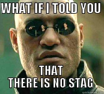 WHAT IF I TOLD YOU  THAT THERE IS NO STAG Matrix Morpheus