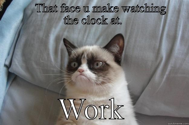 I can't wait  -          THAT FACE U MAKE WATCHING     THE CLOCK AT. WORK Grumpy Cat