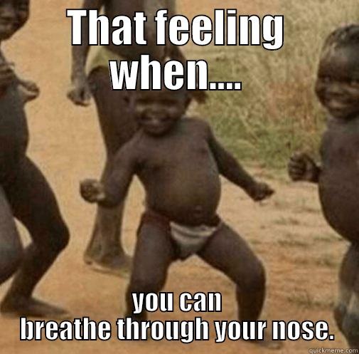 THAT FEELING WHEN.... YOU CAN BREATHE THROUGH YOUR NOSE. Third World Success