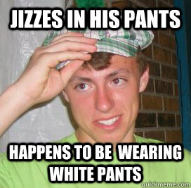 Jizzes in his pants happens to be  wearing white pants - Jizzes in his pants happens to be  wearing white pants  Lucky Luke