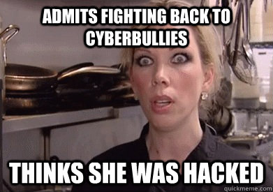 admits fighting back to cyberbullies thinks she was hacked - admits fighting back to cyberbullies thinks she was hacked  Crazy Amy