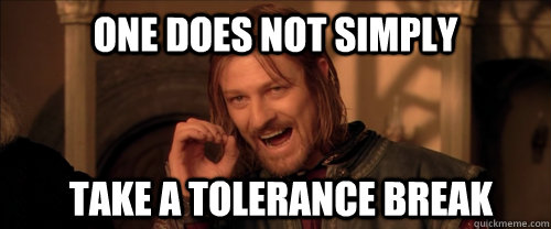One does not simply Take a tolerance break  Mordor