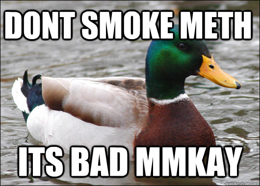 Dont smoke meth Its Bad mmkay  Actual Advice Mallard