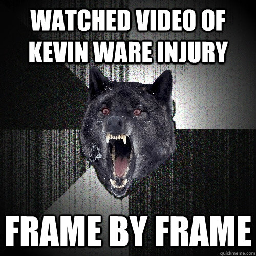 Watched video of kevin ware injury frame by frame  Insanity Wolf