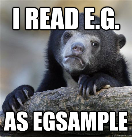 I read e.g. As Egsample  Confession Bear